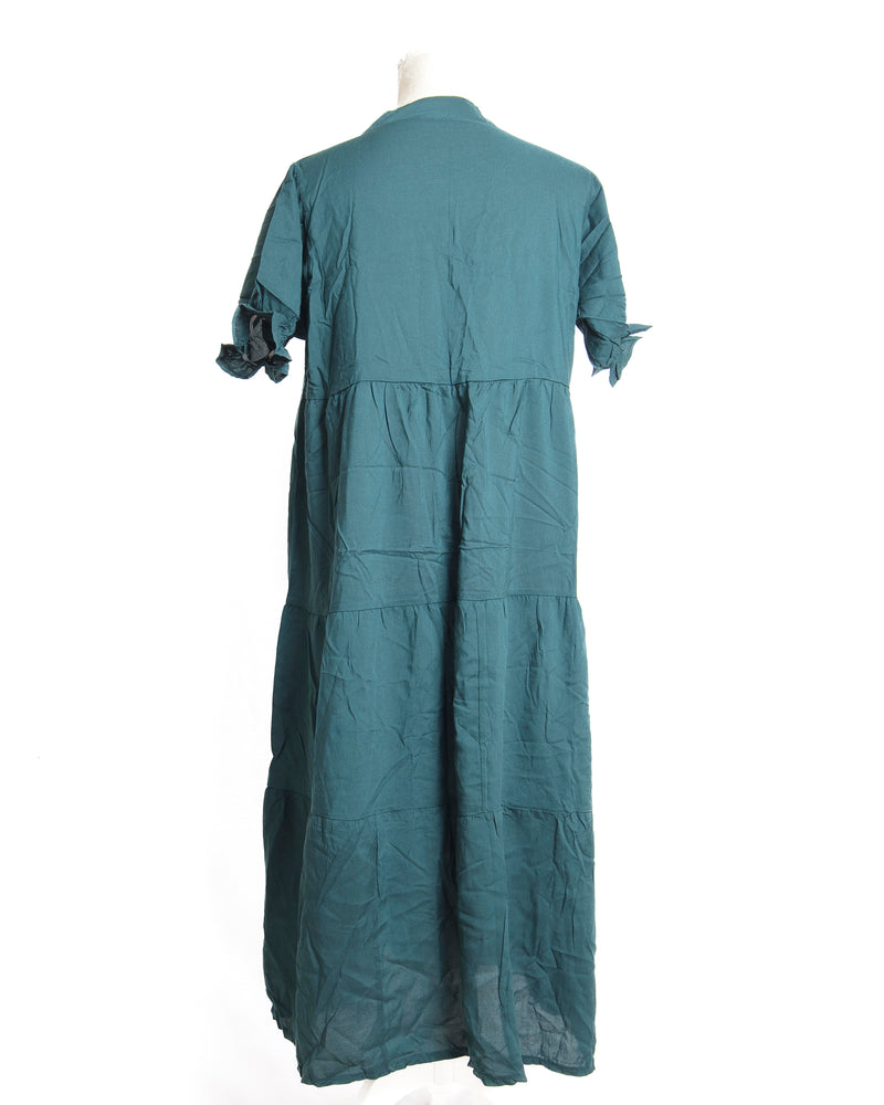 Bangkok Loose Summer Dress EMERALD GREEN