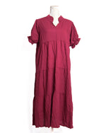 Bangkok Loose Summer Dress Maxi Dress MAROON