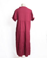 Bangkok Loose Summer Dress Maxi Dress MAROON