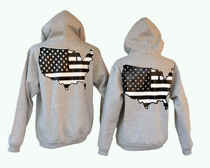 Hoodie USA Gray